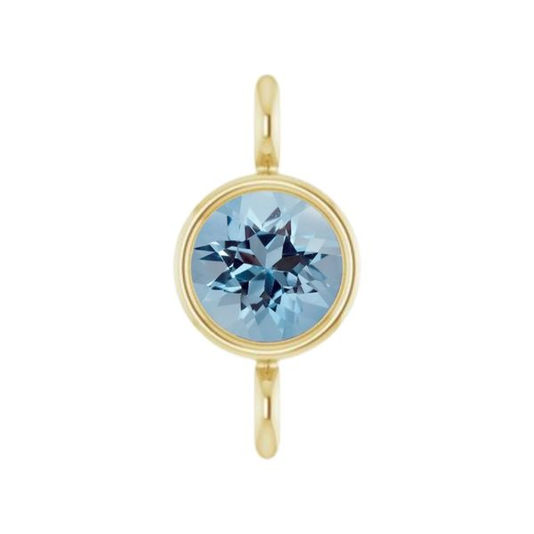 LINKED 2.5mm Aquamarine Gem Link in 14kt Yellow Gold Becky Beauchine Kulka Diamonds and Fine Jewelry Okemos, MI