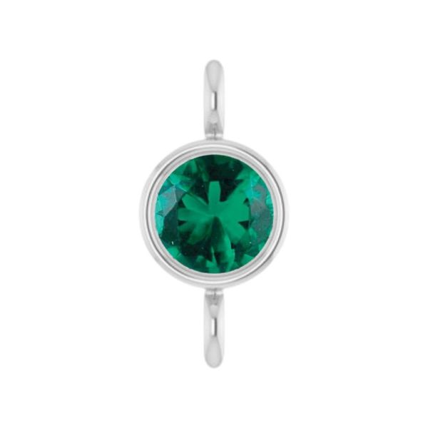 LINKED 2.5mm Emerald Gem Link in 14kt White Gold Becky Beauchine Kulka Diamonds and Fine Jewelry Okemos, MI