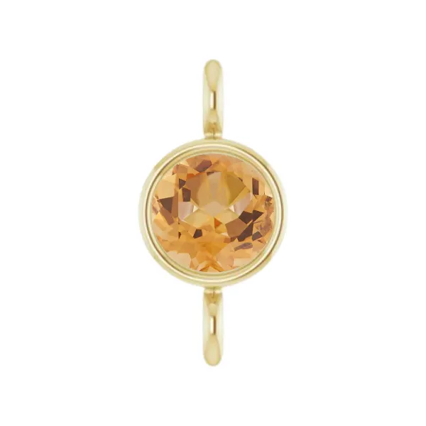 LINKED 2.5mm Citrine Gem Link in 14kt Yellow Gold Becky Beauchine Kulka Diamonds and Fine Jewelry Okemos, MI