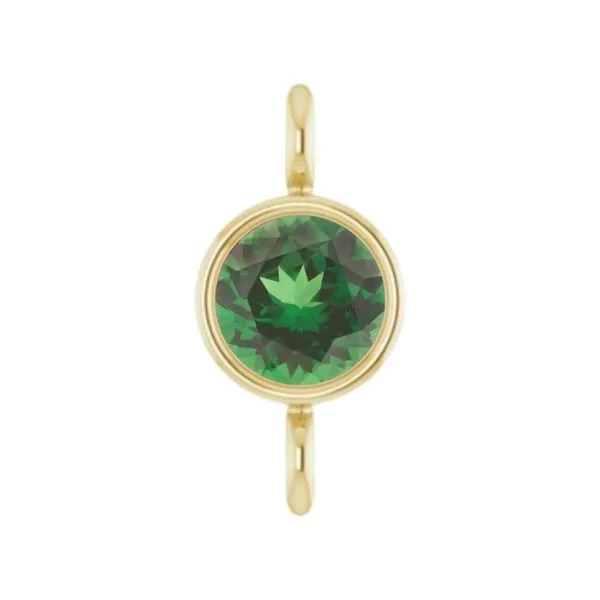 LINKED 2.5mm Tsavorite Garnet Gem Link in 14kt Yellow Gold