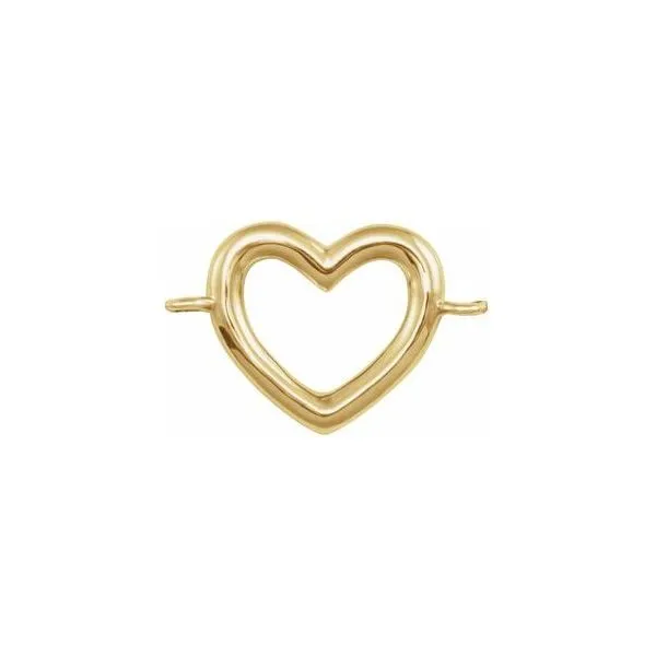 14kt Yellow Gold Open Hear Link Charm