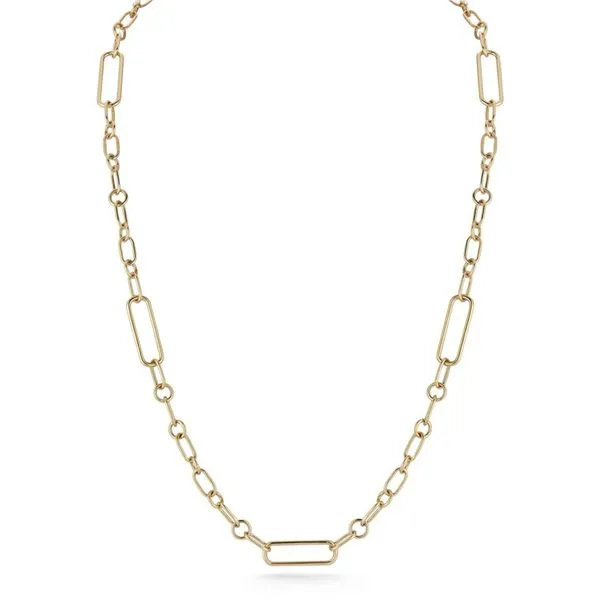14kt Yellow Gold Paper Clip Neckalcce