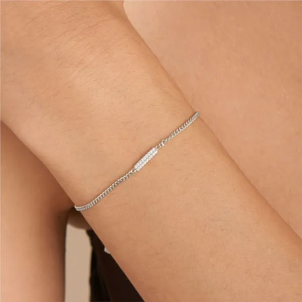 Rhodium Plated Sterling Silver Glam Bar Bracelet By Ania Haie Image 2 Becky Beauchine Kulka Diamonds and Fine Jewelry Okemos, MI