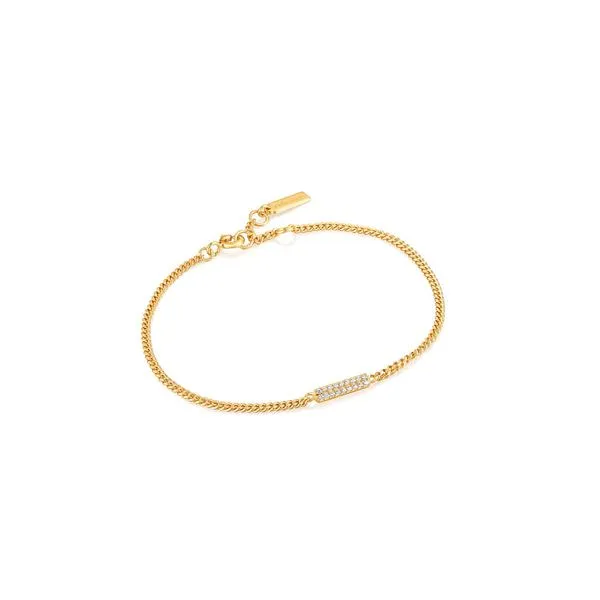 14kt Yellow Gold Plated Sterling Silver Glam Bar Bracelet by Ania Haie Becky Beauchine Kulka Diamonds and Fine Jewelry Okemos, MI