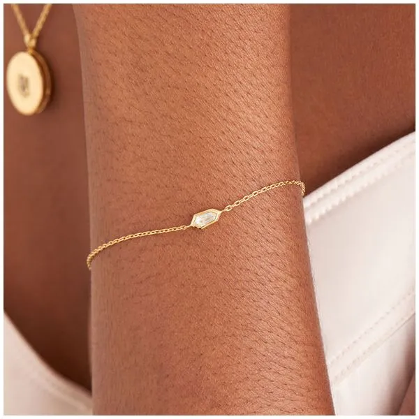 14kt Yellow Gold Plated Sterling Silver Sparkle Emblem Chain Braclet by Ania Haie Image 2 Becky Beauchine Kulka Diamonds and Fine Jewelry Okemos, MI