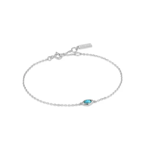 SterlingSilver Turquoise Wave Bracelet by Ania Haie.