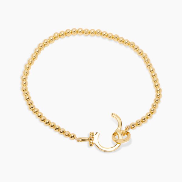 Gorjana Parker Bead Bracelet with Gold Finish Image 2 Becky Beauchine Kulka Diamonds and Fine Jewelry Okemos, MI