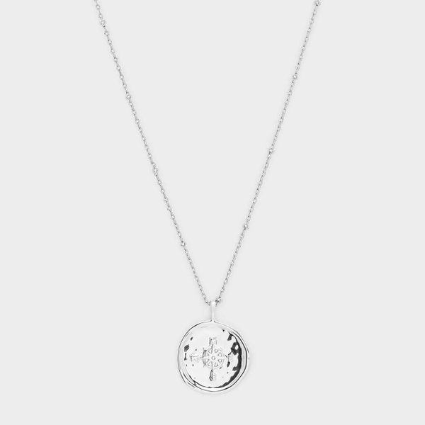 Gorjana Compass Coin Necklace with Silver Finish Becky Beauchine Kulka Diamonds and Fine Jewelry Okemos, MI