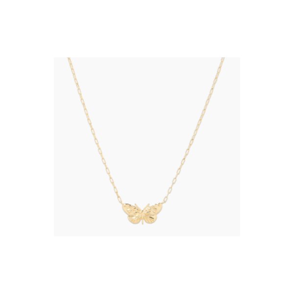 Butterfly Necklace with Gold Finish Becky Beauchine Kulka Diamonds and Fine Jewelry Okemos, MI