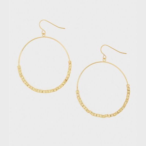 Gorjana Laguna Drop Hoop Earrings with Gold Finish Becky Beauchine Kulka Diamonds and Fine Jewelry Okemos, MI