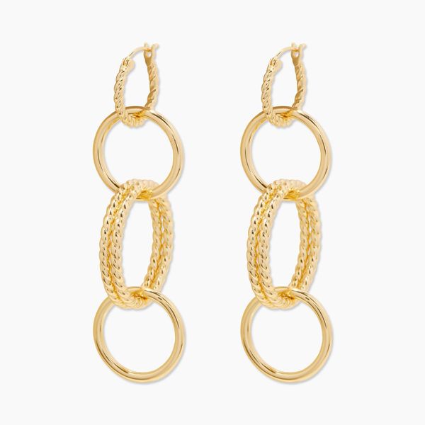 Gorjana Crew Versatile Hoop Earrings with Gold Finish Image 2 Becky Beauchine Kulka Diamonds and Fine Jewelry Okemos, MI