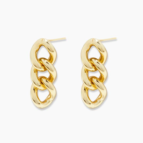 Gorjana Lou Link Earrings with Gold Finish Becky Beauchine Kulka Diamonds and Fine Jewelry Okemos, MI