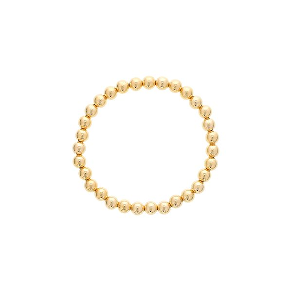 6mm Stretchable Gold Beaded Bracelet Becky Beauchine Kulka Diamonds and Fine Jewelry Okemos, MI