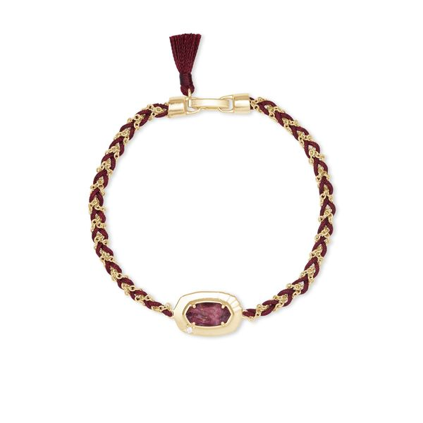 Anna Friendship Bracelet with Maroon Jade Stone in Gold Finish Becky Beauchine Kulka Diamonds and Fine Jewelry Okemos, MI