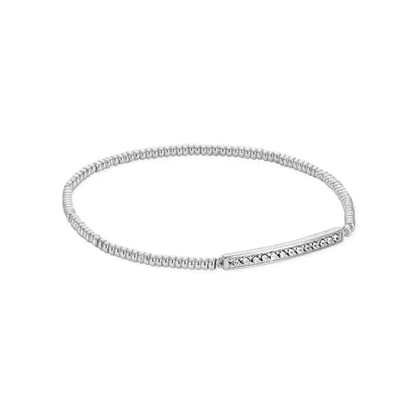 Addison Strech Bracelet in Rhodium by Kendra Scott