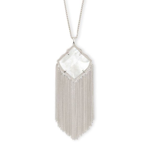 Kingston Necklace with Ivory Mother of Pearl in Rhodium Finish Becky Beauchine Kulka Diamonds and Fine Jewelry Okemos, MI