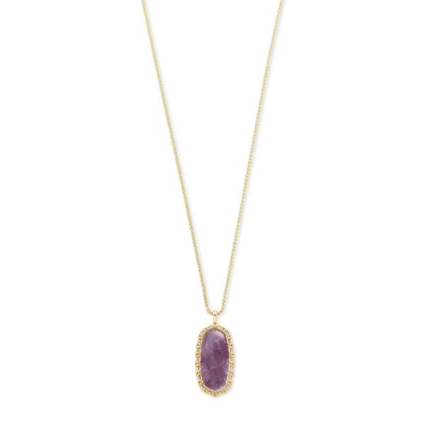 Macrame Reid Necklace with Purple Mica in Gold Finish Becky Beauchine Kulka Diamonds and Fine Jewelry Okemos, MI