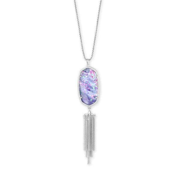 Rayne Necklace with Iridescent lilac illusion with a Rhodium Finish Becky Beauchine Kulka Diamonds and Fine Jewelry Okemos, MI