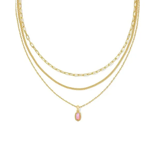 Mini Elisa Triple-strand Necklace by Kendra Scott.