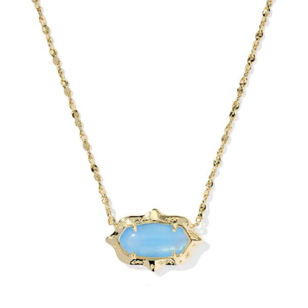 Elisa Scallop Frame Short Pendant Necklace Becky Beauchine Kulka Diamonds and Fine Jewelry Okemos, MI