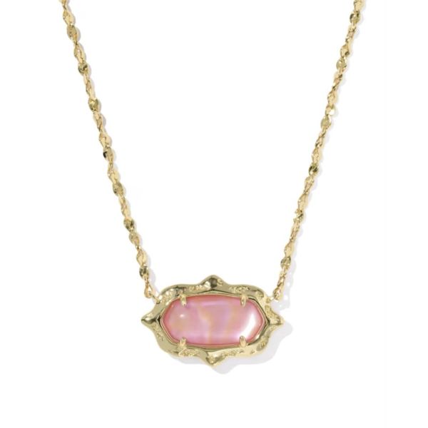 Elisa Scallop Frame Short Pendant Necklace Becky Beauchine Kulka Diamonds and Fine Jewelry Okemos, MI