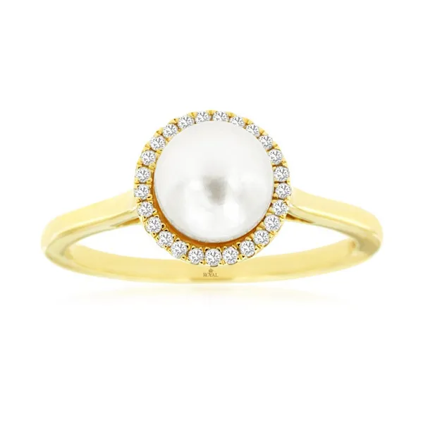 Diamond Pearl Ring
