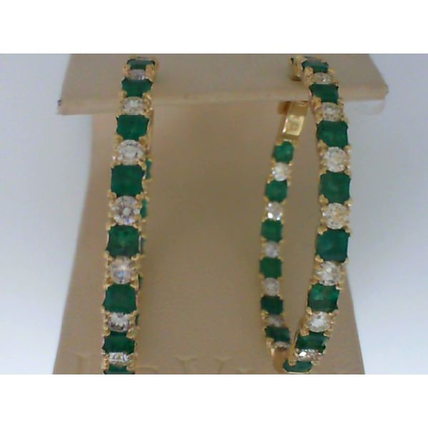 Diamond Emerald Earrings Bell Jewelers Murfreesboro, TN