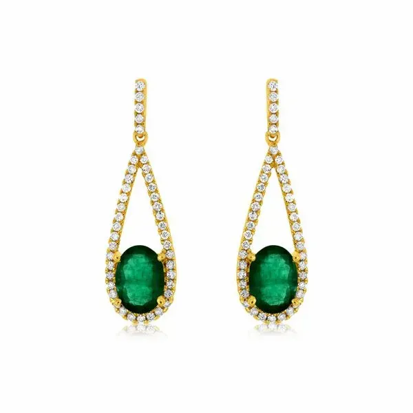 Diamond Emerald Earrings Bell Jewelers Murfreesboro, TN