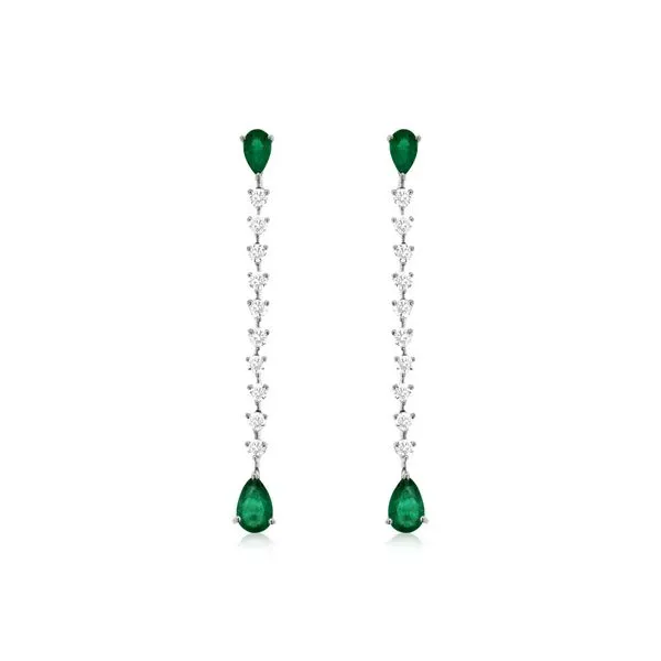 Diamond Emerald Earrings Bell Jewelers Murfreesboro, TN