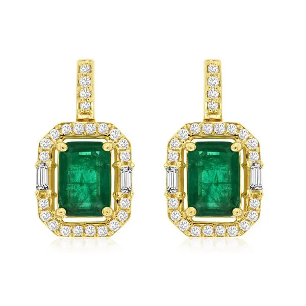 Diamond Emerald Earrings Bell Jewelers Murfreesboro, TN