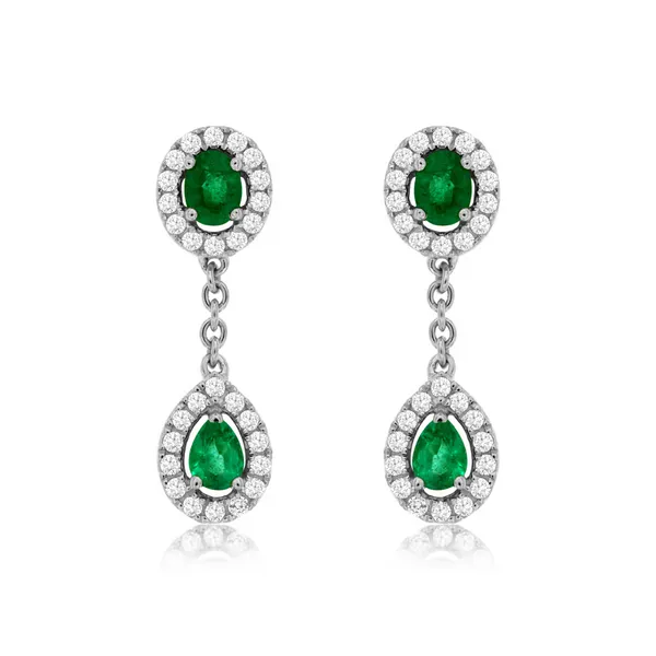 Diamond Emerald Earrings Bell Jewelers Murfreesboro, TN