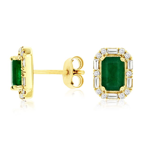 Diamond Emerald Earrings Bell Jewelers Murfreesboro, TN