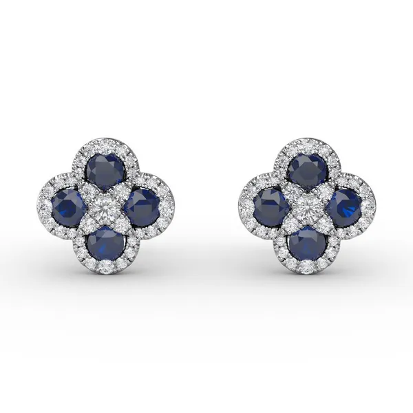 Diamond Sapphire Earrings Image 3 Bell Jewelers Murfreesboro, TN