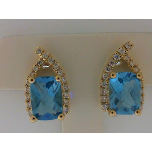 Daimond Blue Topaz/ Aquamarine Earrings Bell Jewelers Murfreesboro, TN