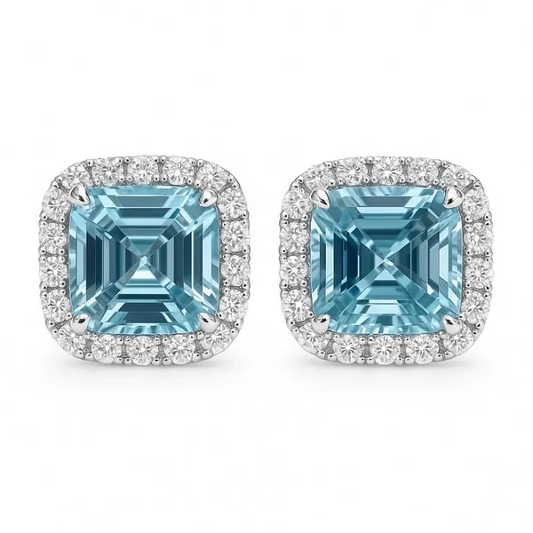 Daimond Blue Topaz/ Aquamarine Earrings Bell Jewelers Murfreesboro, TN