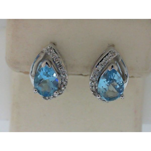 Daimond Blue Topaz/ Aquamarine Earrings Bell Jewelers Murfreesboro, TN