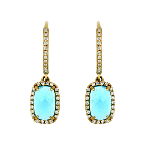 Daimond Blue Topaz/ Aquamarine Earrings Bell Jewelers Murfreesboro, TN
