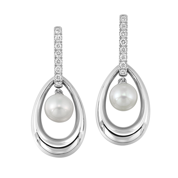 Diamond Pearl Earrings Bell Jewelers Murfreesboro, TN