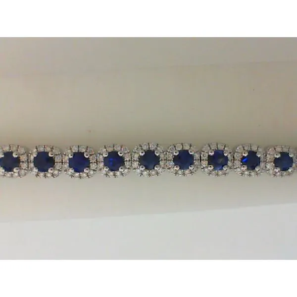 Diamond Sapphire Bracelet 00117300047 14KW Bell Jewelers Bell