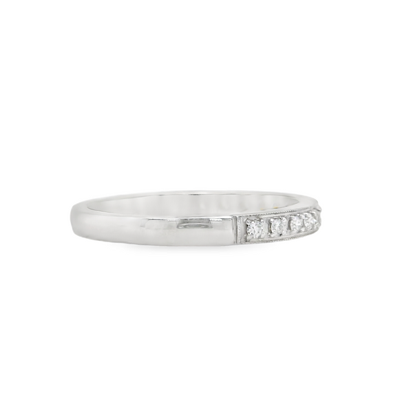 14KT White Gold .15CT G/H SI Diamond Band Image 3 Biondi Diamond Jewelers Aurora, CO