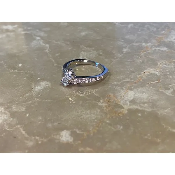 14K White Gold Bypass Diamond Ring Biondi Diamond Jewelers Aurora, CO