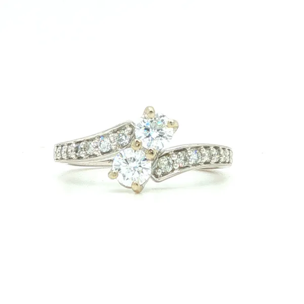 14K White Gold Bypass Diamond Ring Biondi Diamond Jewelers Aurora, CO