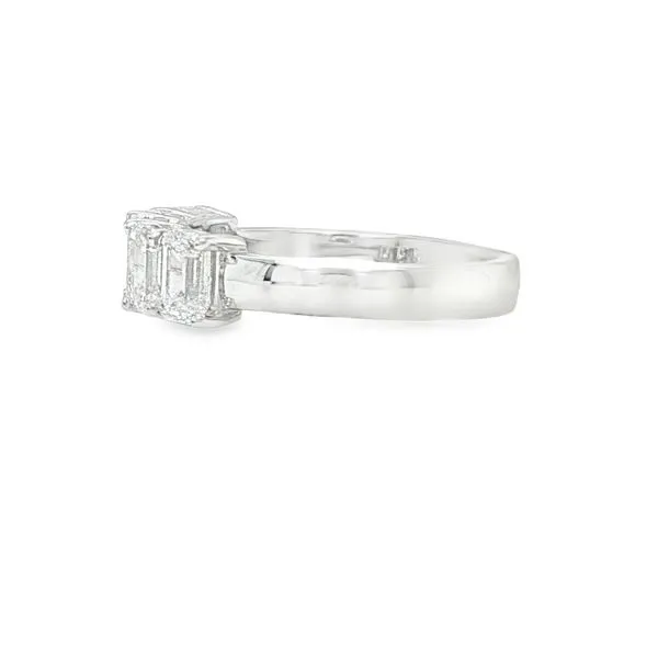 18K White Gold Emerald-Cut Diamond Band Image 3 Biondi Diamond Jewelers Aurora, CO