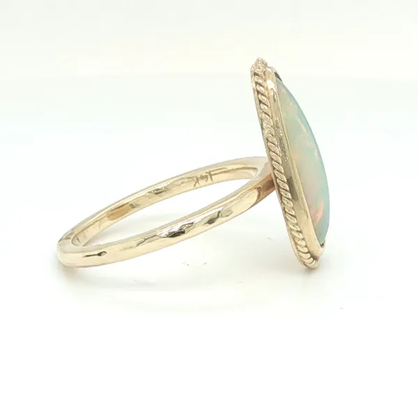Ethiopian Opal Ring in 14K Rose Gold Image 2 Biondi Diamond Jewelers Aurora, CO