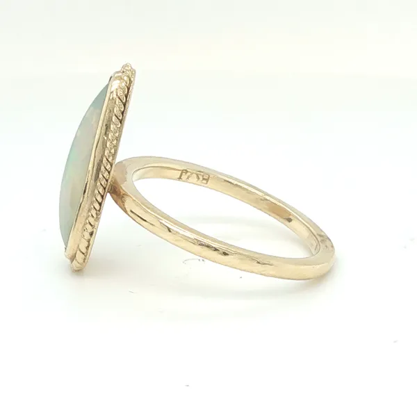 Ethiopian Opal Ring in 14K Rose Gold Image 3 Biondi Diamond Jewelers Aurora, CO
