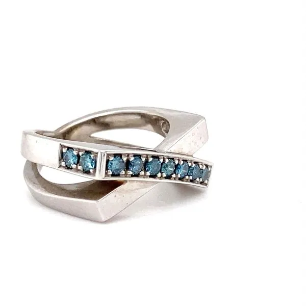Blue Diamond Ring Image 2 Biondi Diamond Jewelers Aurora, CO