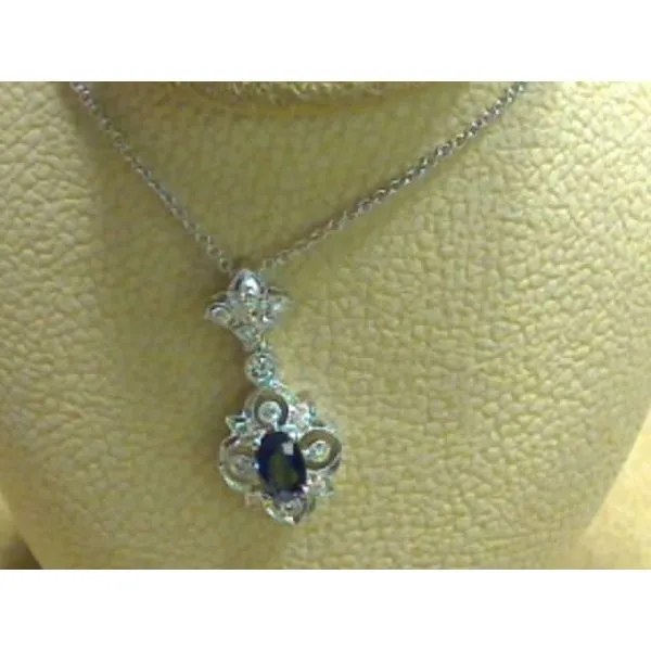 Sapphire and Diamond Floral Pendant Biondi Diamond Jewelers Aurora, CO