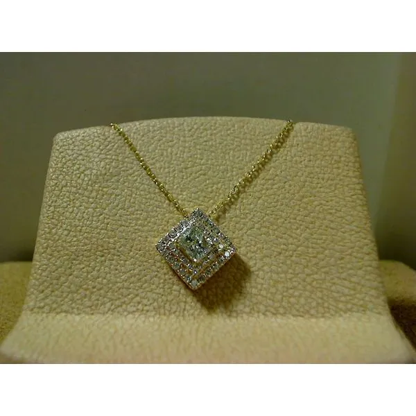 Princess Cut Diamond Halo Pendant Biondi Diamond Jewelers Aurora, CO