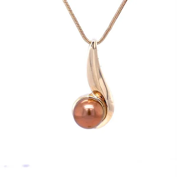 Chocolate Pearl Pendant 'J' Biondi Diamond Jewelers Aurora, CO