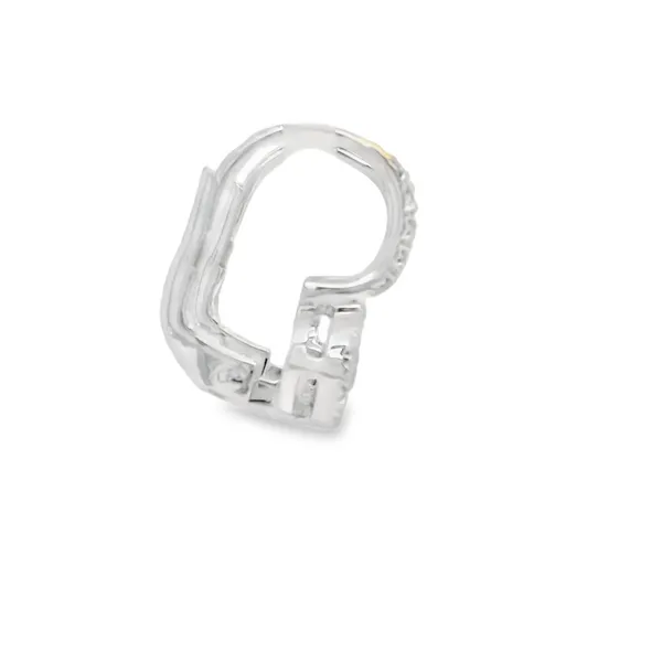 18K White Gold Diamond Dangle Halo Earrings